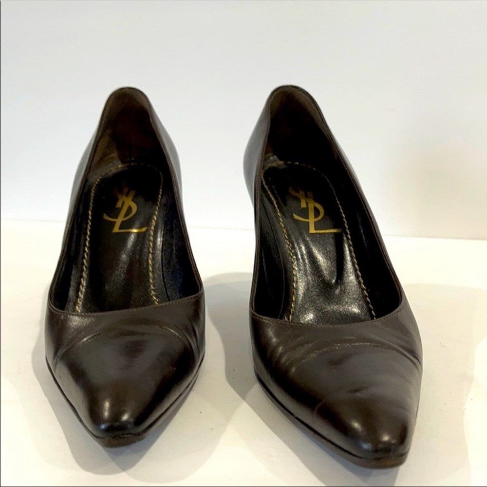 YSL brown leather heels Size 37